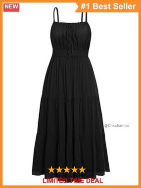 Plus Size Spaghetti Strap Maxi Dress Square Neck A-Line Sundress